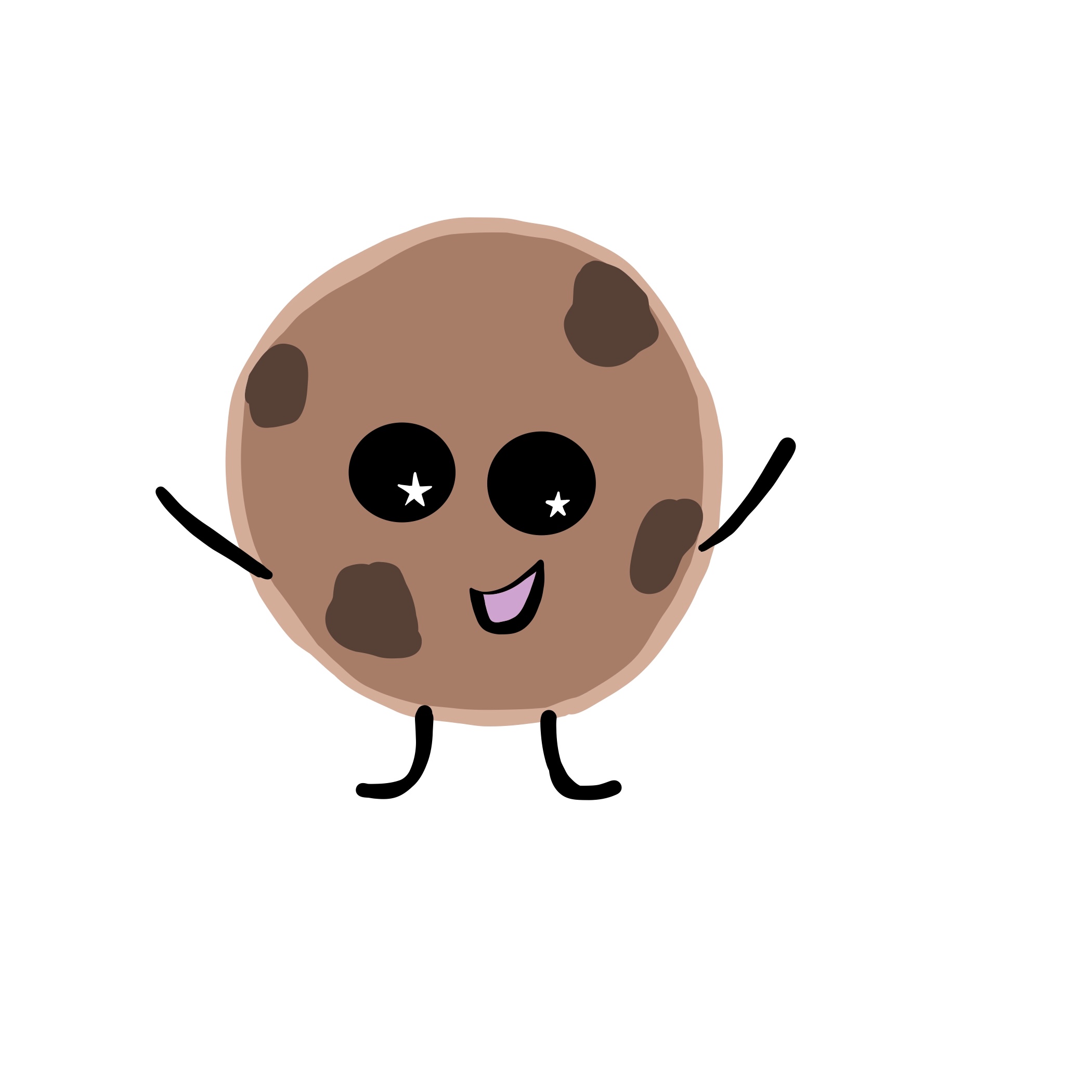 cartoon cookie smiling